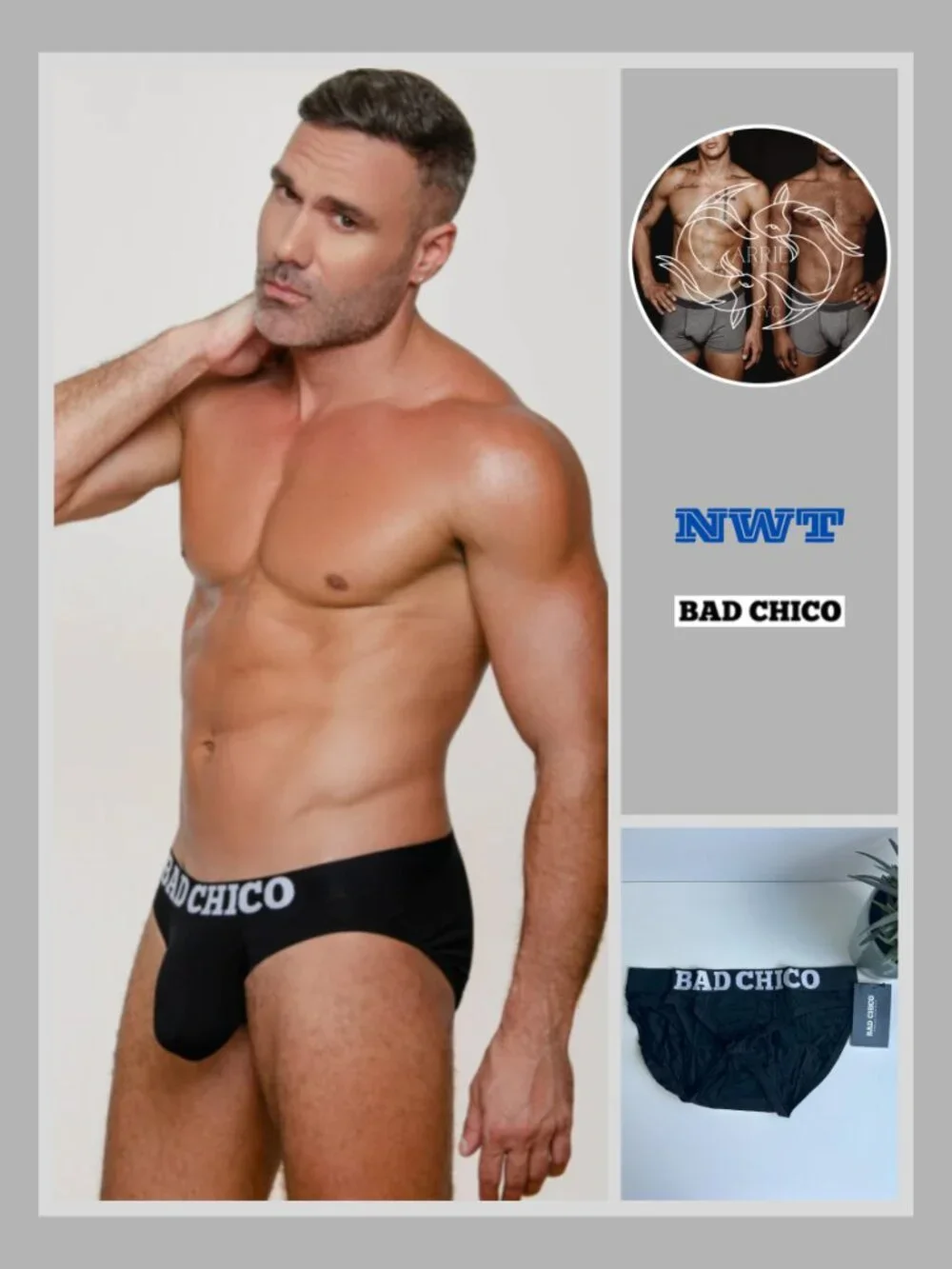 BAD CHICO - Platinum Modal Brief - Black (Size L)